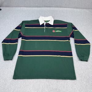 Jameson Whiskey Vintage Y2K Green Embroidered Rugby Shirt Men's XXXL